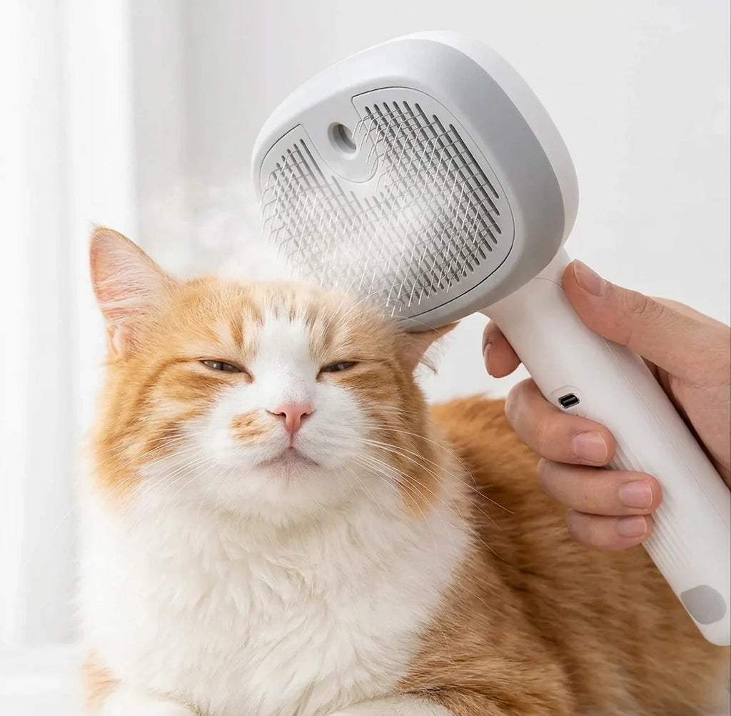 Cepillo de Vapor para Mascotas - ¡Masaje y limpieza en uno!