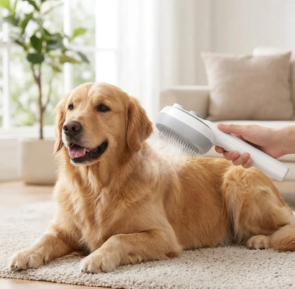 Cepillo de Vapor para Mascotas - ¡Masaje y limpieza en uno!