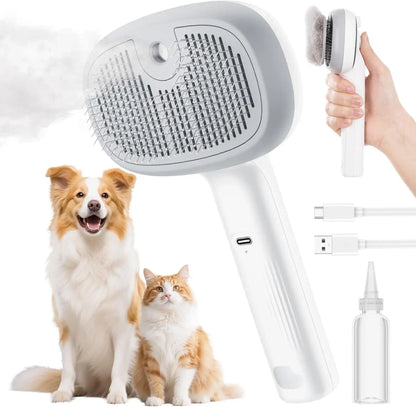 Cepillo de Vapor para Mascotas - ¡Masaje y limpieza en uno!